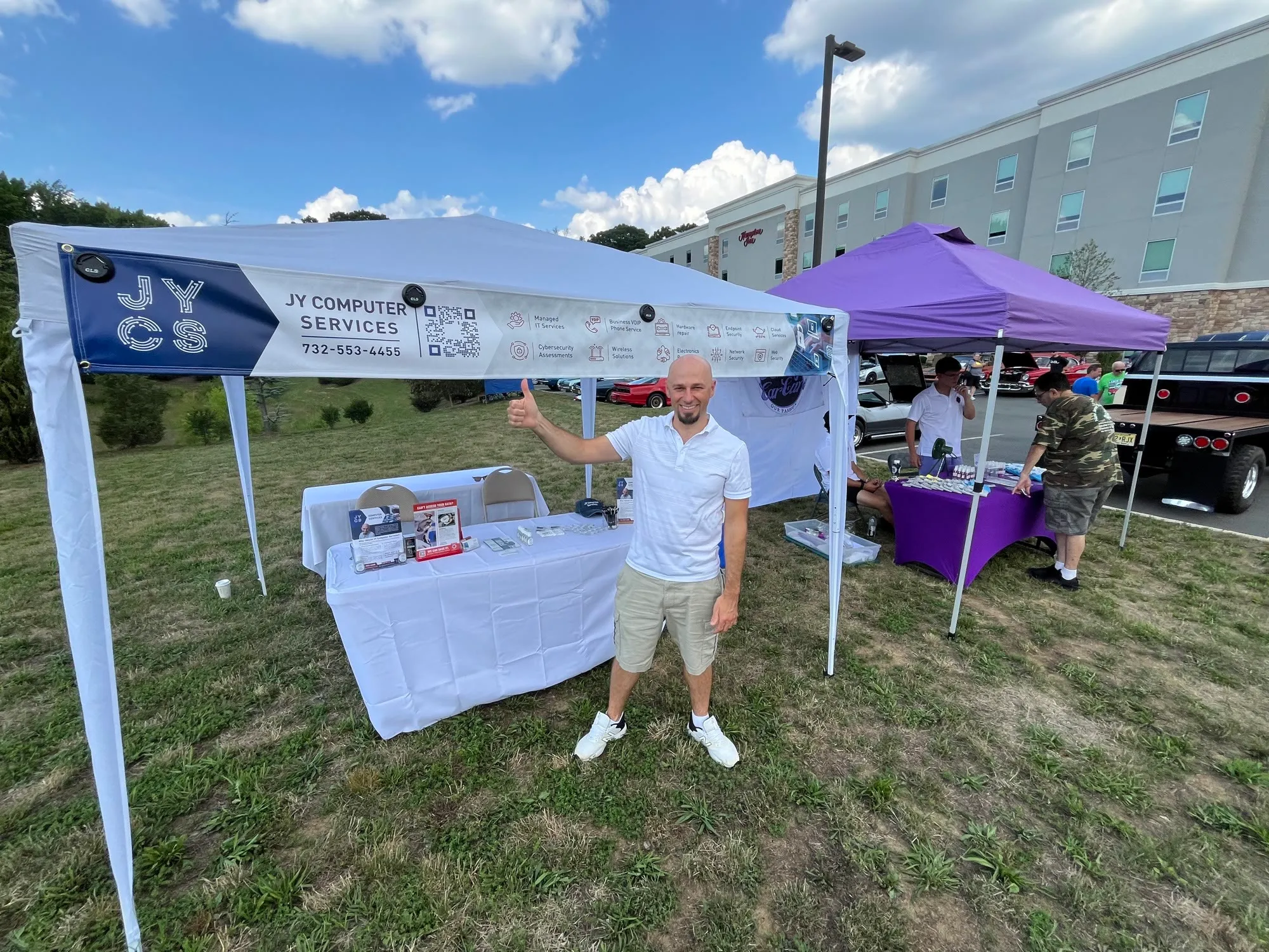JY Computer Services at a local community event in Marlboro