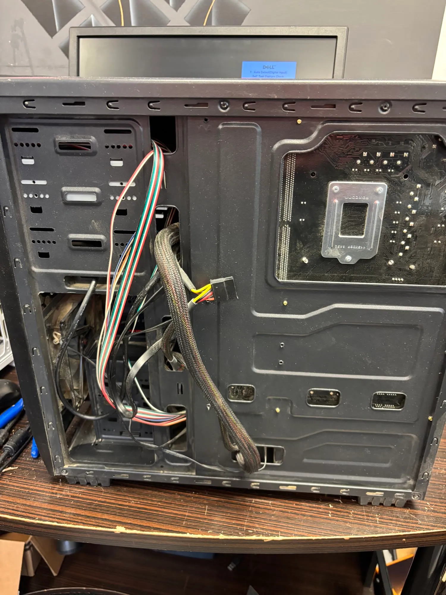 A desktop PC interior after a full clean and cable tidy at JY Computer Services