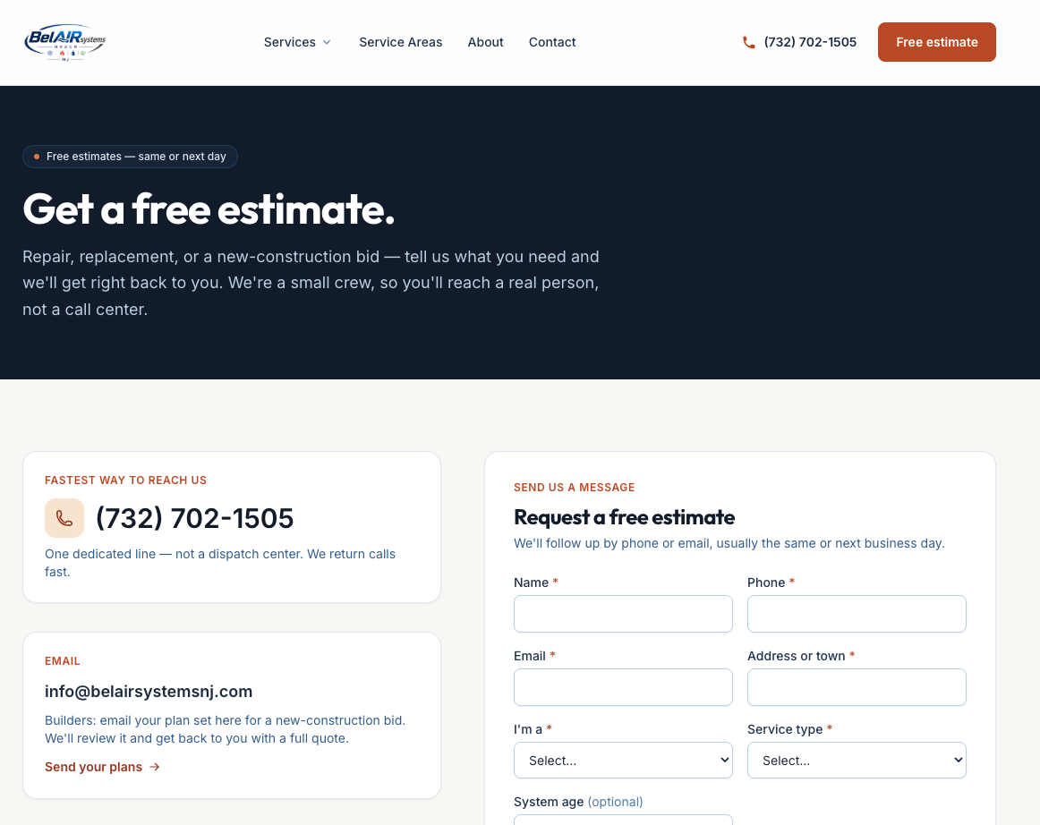 Bel Air Systems — screenshot 2